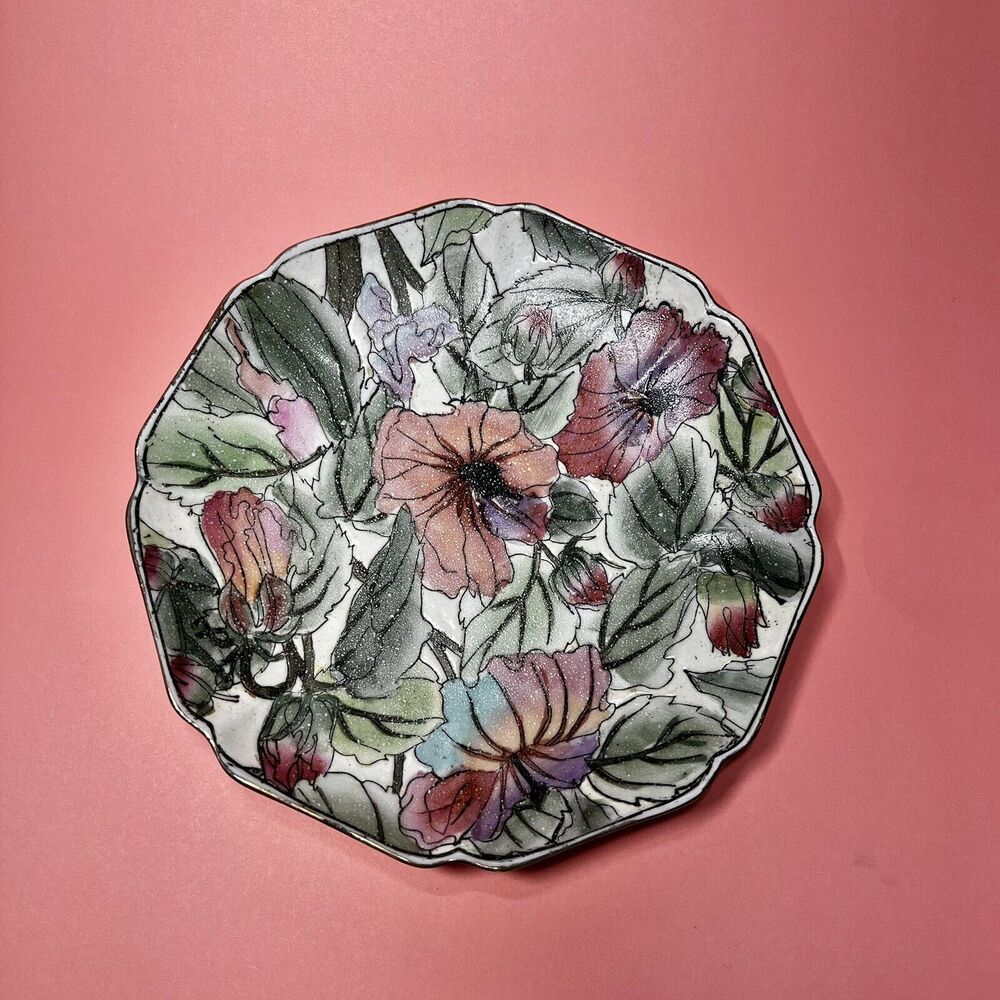 Andrea By Sadek Plate Vintage Lotus Dish Textured Octagon